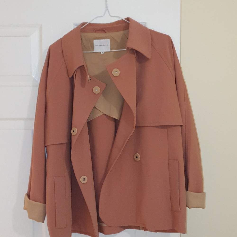 SECOND FEMALE beige and salmon jacket